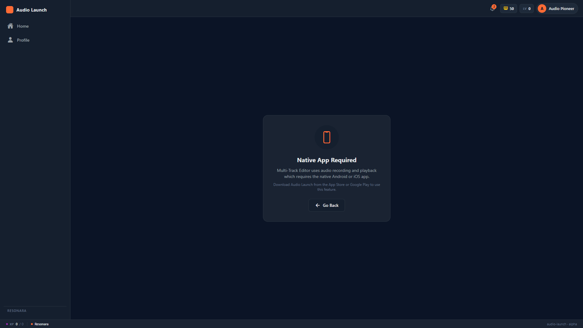 Multitrack editor, wide view