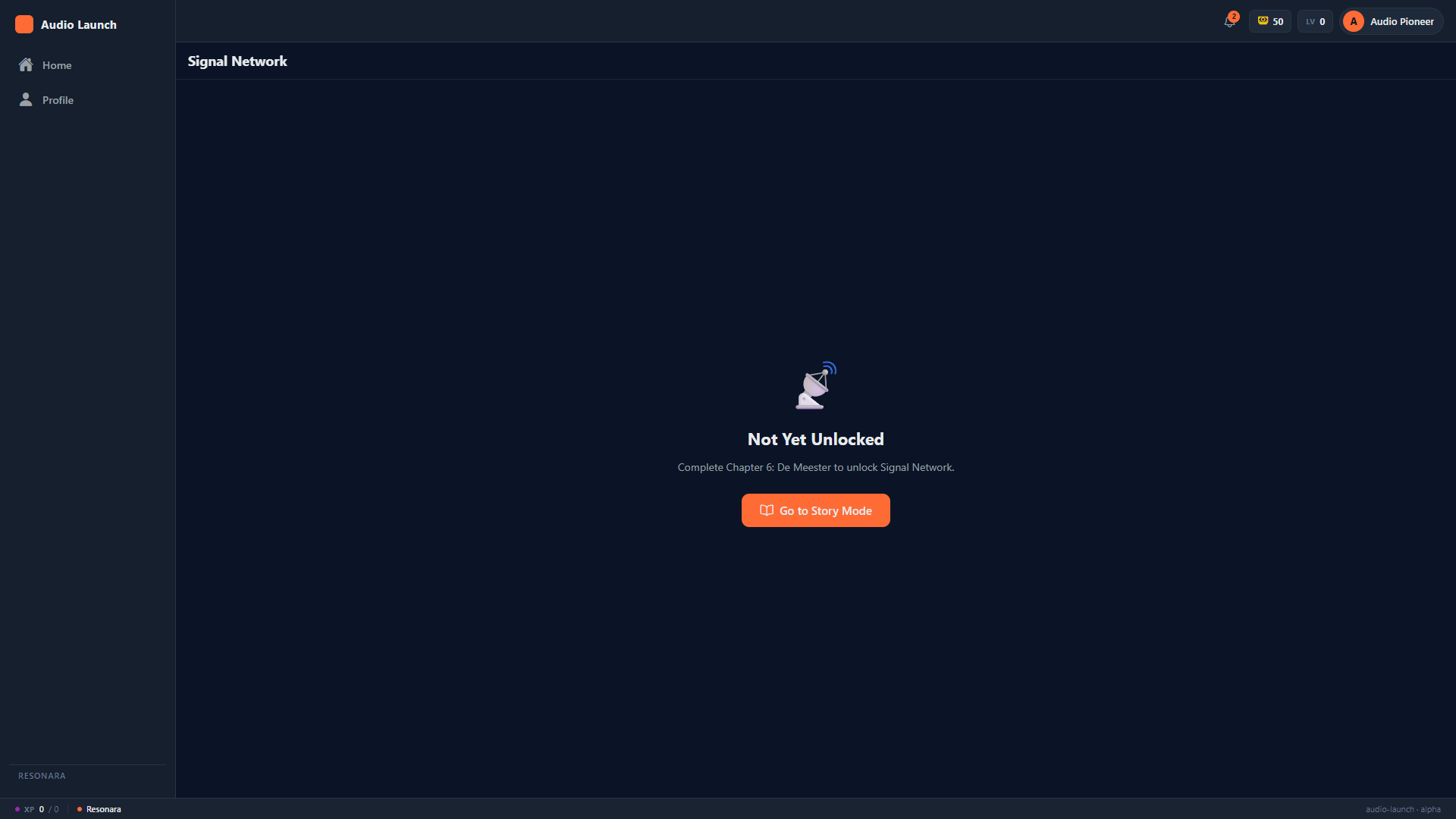 Signal Network progression tree